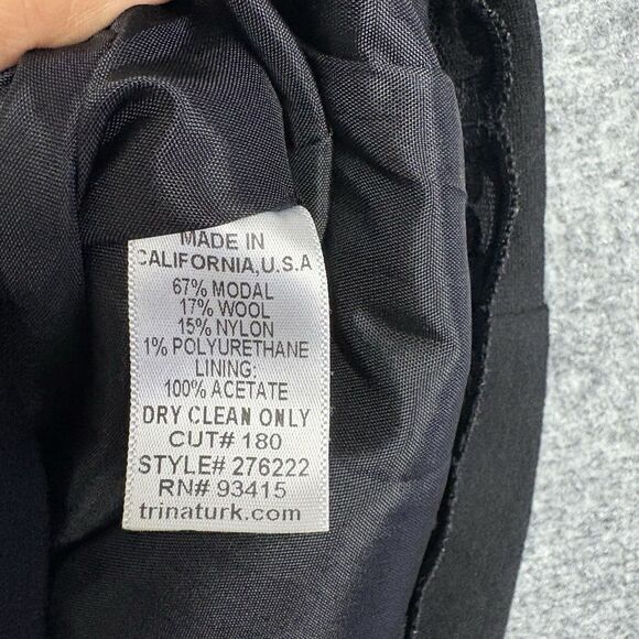 Trina Turk Skirt Womens Size 8 black Wool Blend Capsule Business Pencil - Picture 9 of 10